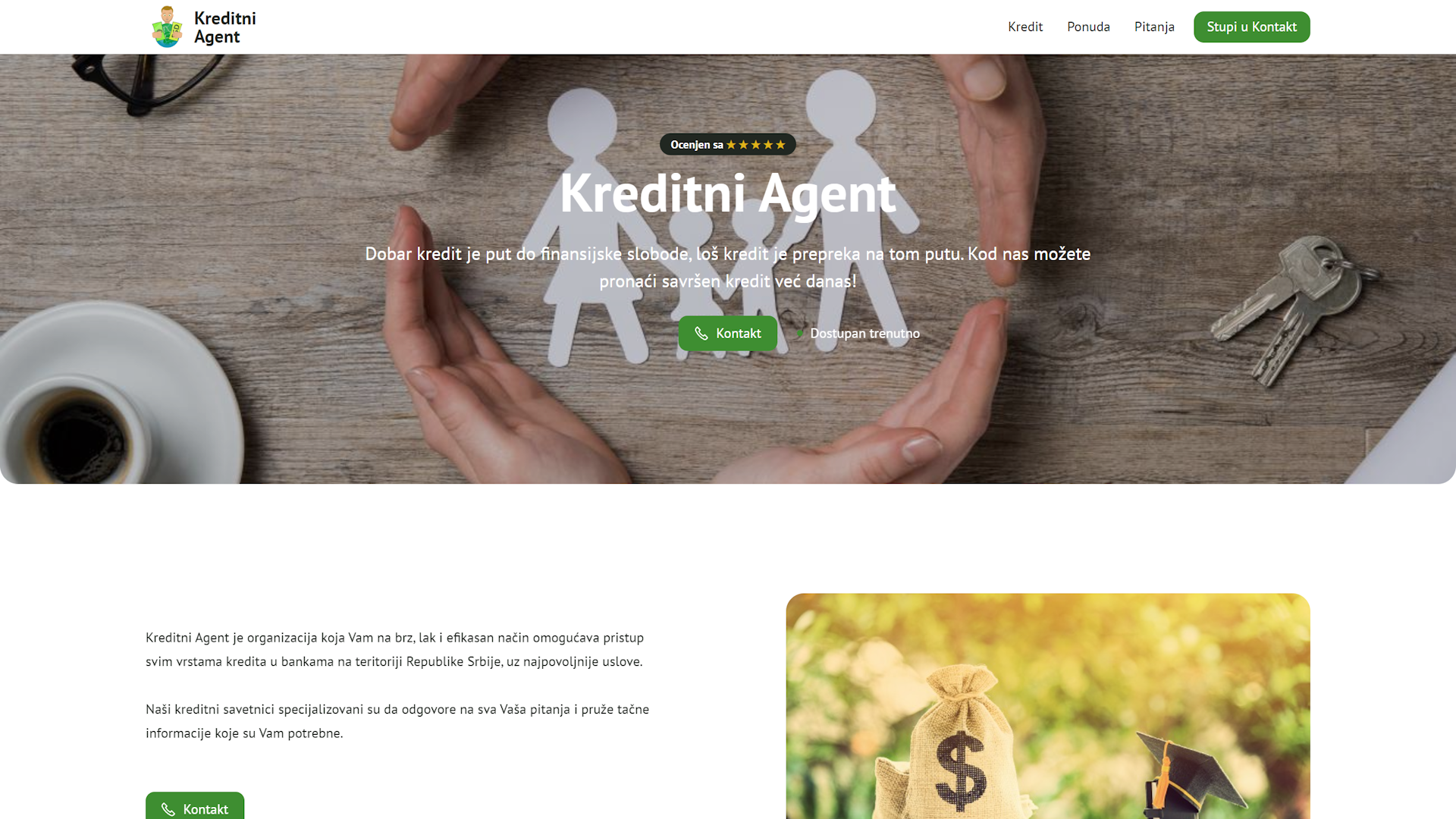 kreditniagent site design on xenons.net